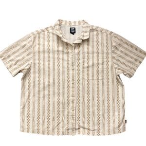 Vans x Spitfire Wheels Oversized Shirt Mens Large Tan Box Fit Y2K FF19